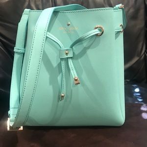 Blue Kate Spade bucket bag