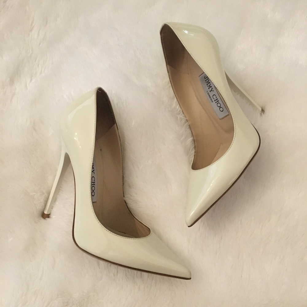 Jimmy Choo Anouk 120 Patent Leather Pumps - Picture 2 of 6