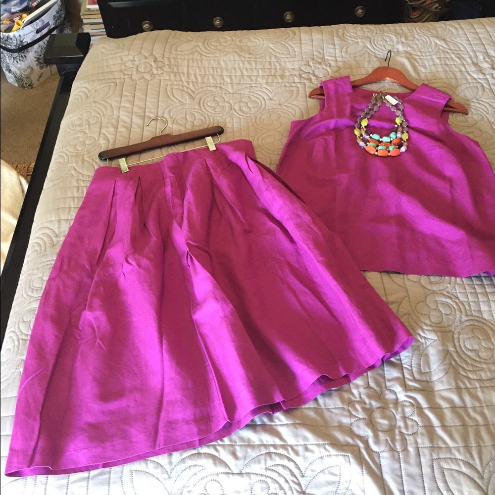 Brand new linen top and skirt set.