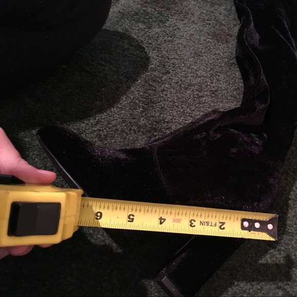 Velvet Over The Knee Boots - Picture 6 of 6