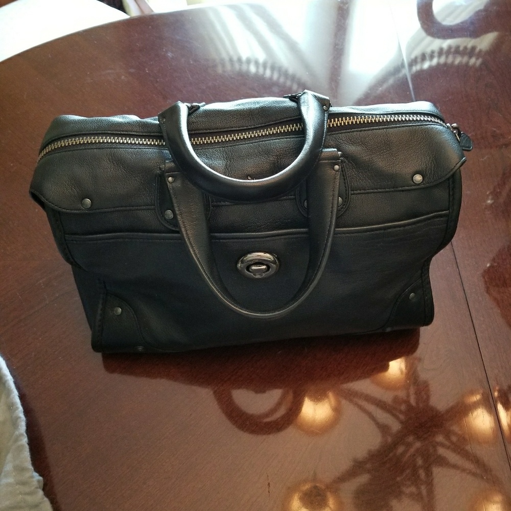 COACH..Blk leather satchel