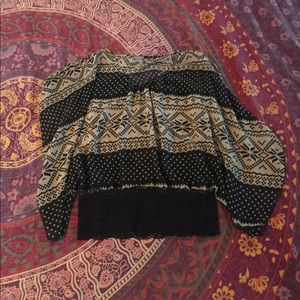 Charlotte Russe Black and Tan Top