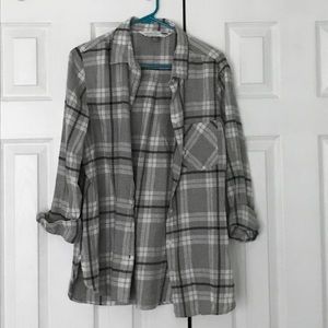 Never worn cotton Plaid long sleeve Button Down