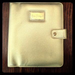 NWT Gold Lilly Pulitzer Large Agenda Cover