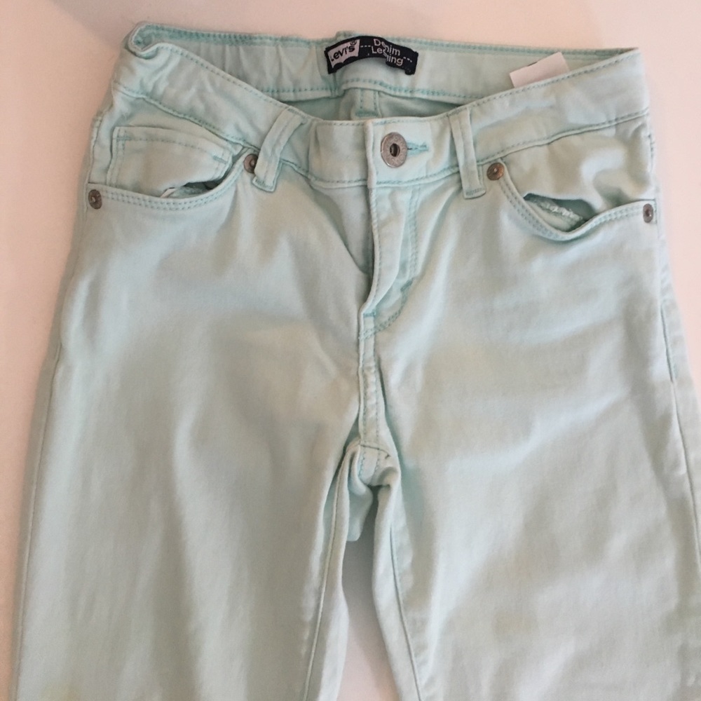 Mint green/blue pants
