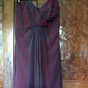 TADASHI IRIDESCENT STRAPLESS EVENING DRESS OR GOWN