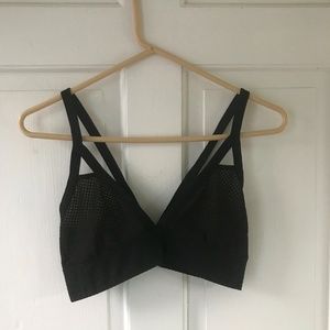 Nollie unpadded black mesh bralette