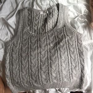 Sweater cropped tank top
