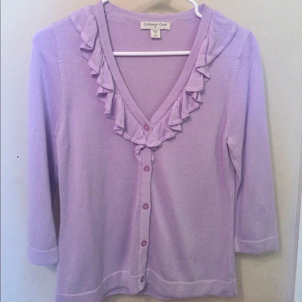 Coldwater Creek RUFFLE Cardigan 😘