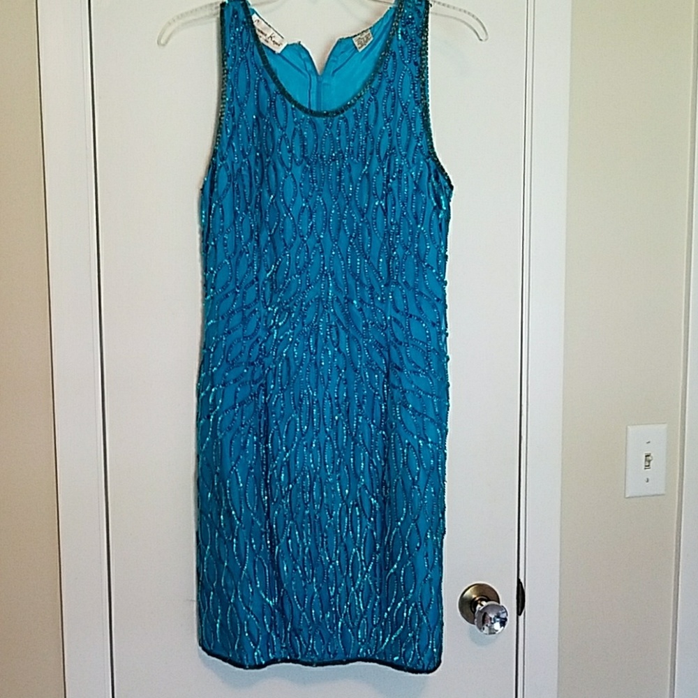 Sequin Laurence Kazar Cocktail Dress