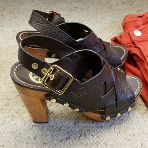 Tory Burch Wood Heel Shoes