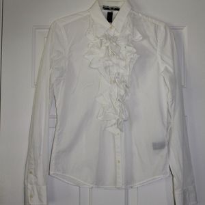 NWOT Ralph Lauren Ruffled Button Down