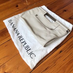 Banana Republic large leather clutch