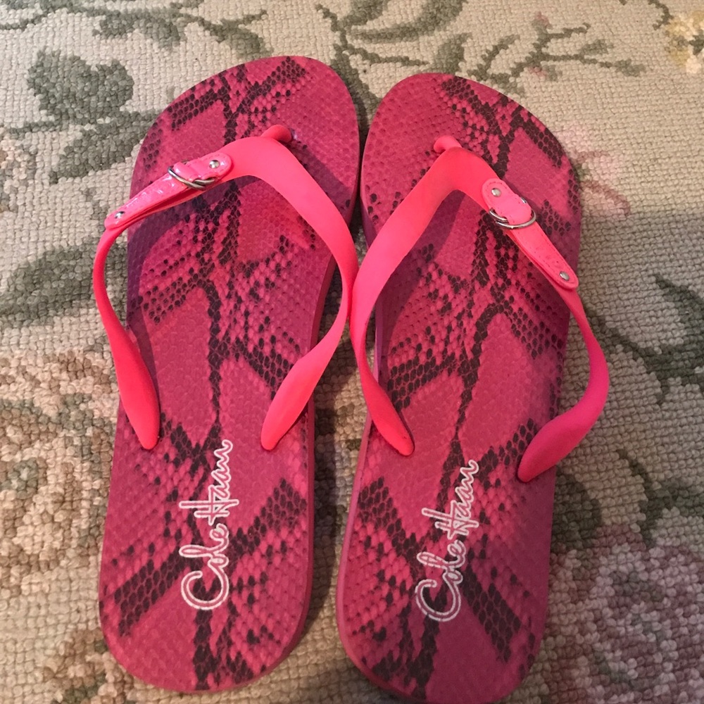 Hot pink Cole Haan flip flop