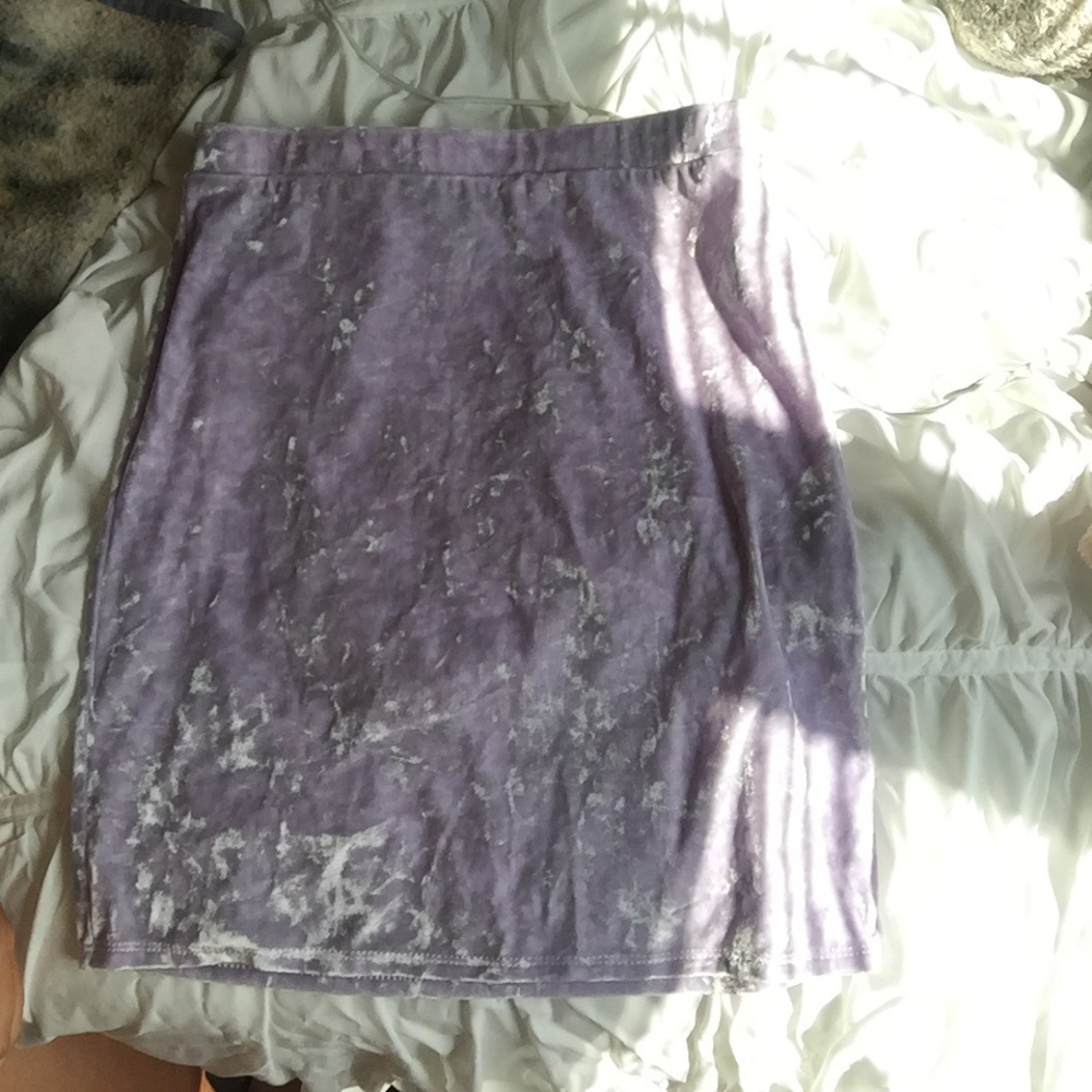 Velvet pencil skirt