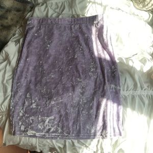 Velvet pencil skirt