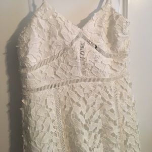 White lace dress with detail