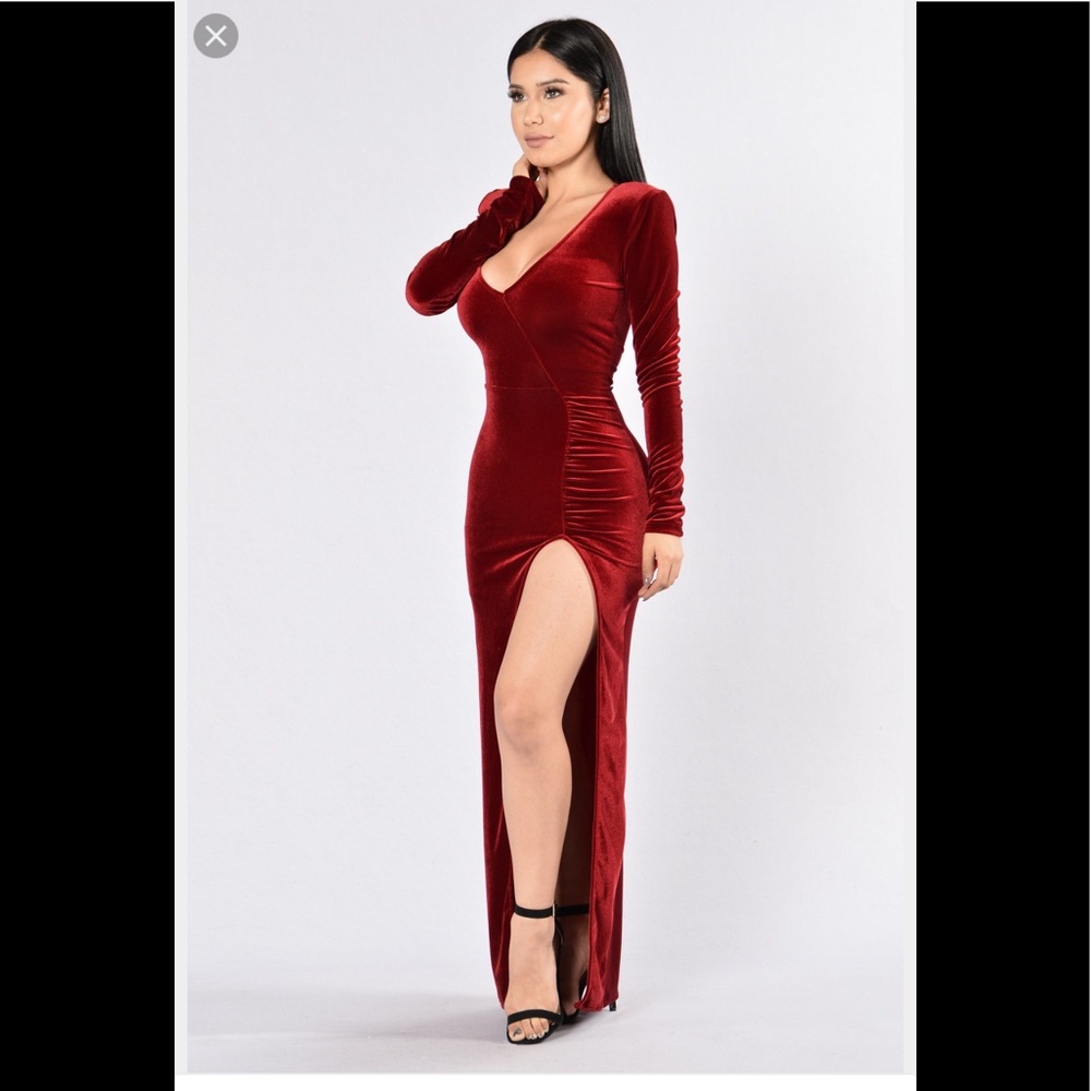 Fashion Nova Velvet Dress NWOT