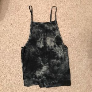 Acid wash halter top