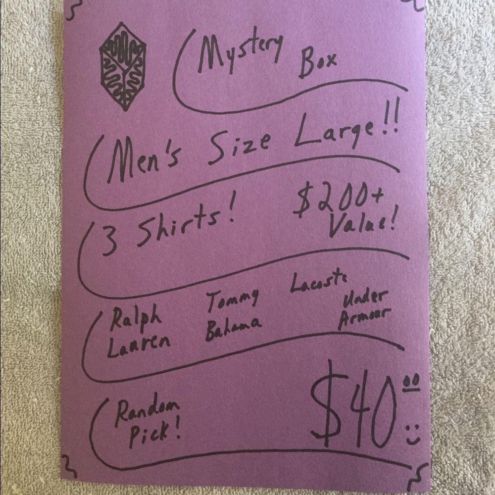 Mystery Box 3 Name Brand Shirts Size Large