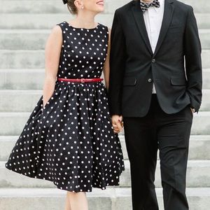 Fit and Flare Polka Dot Dress