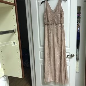 NWT blush beaded dress