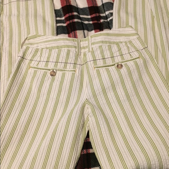 Super cute white with green striped pants. - Picture 2 of 8