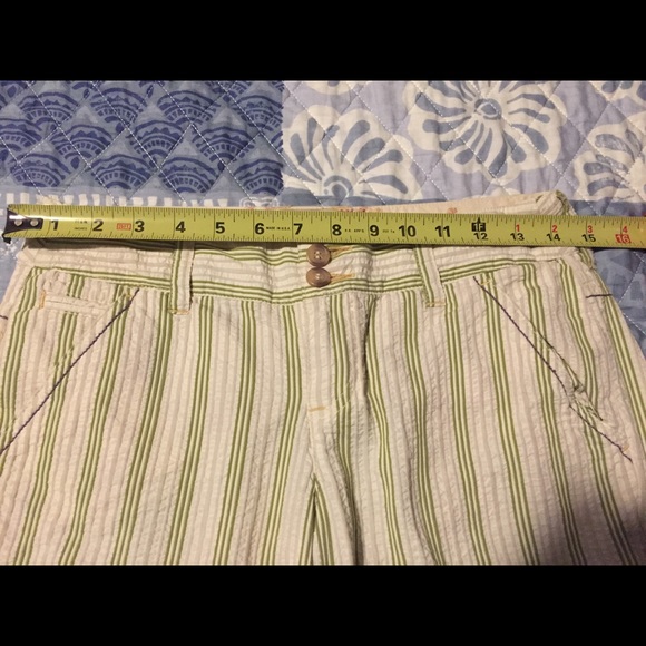 Super cute white with green striped pants. - Picture 3 of 8