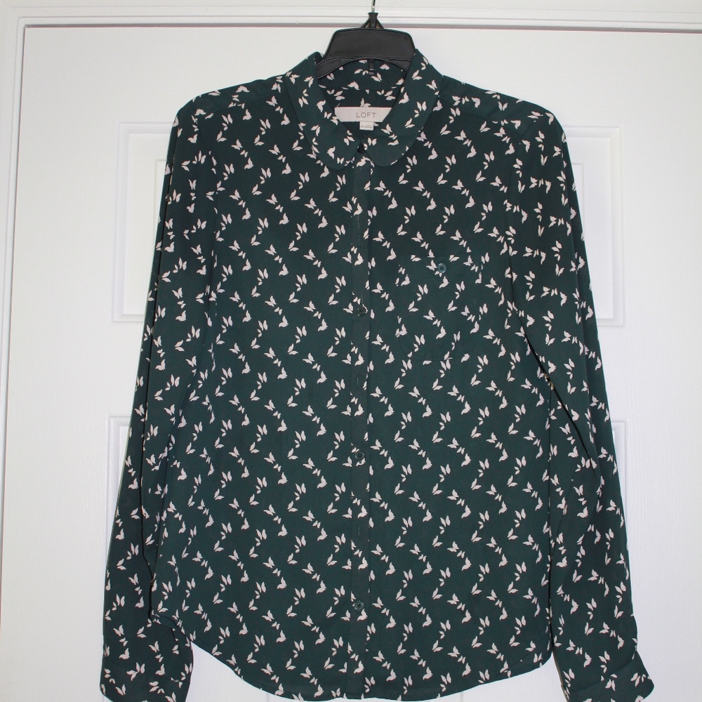 Loft- Hunter Green Button-down