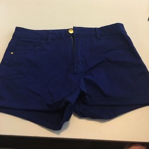 Royal Blue High-Rise Shorts