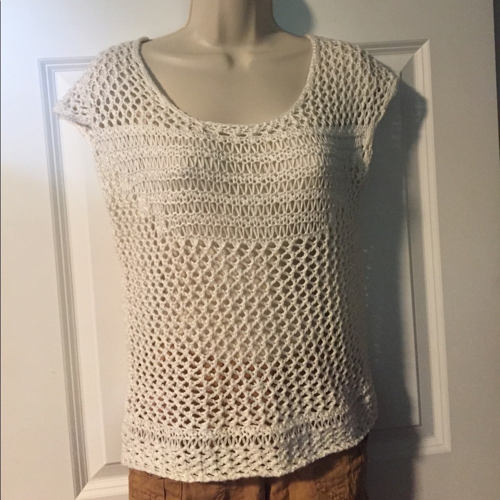 Converse white loose knit top fits SMALL - Picture 1 of 4