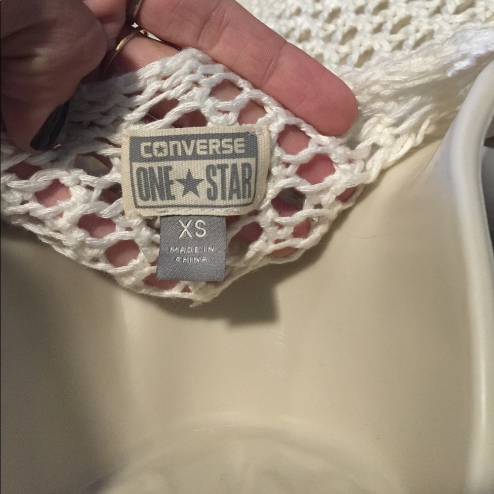Converse white loose knit top fits SMALL - Picture 4 of 4