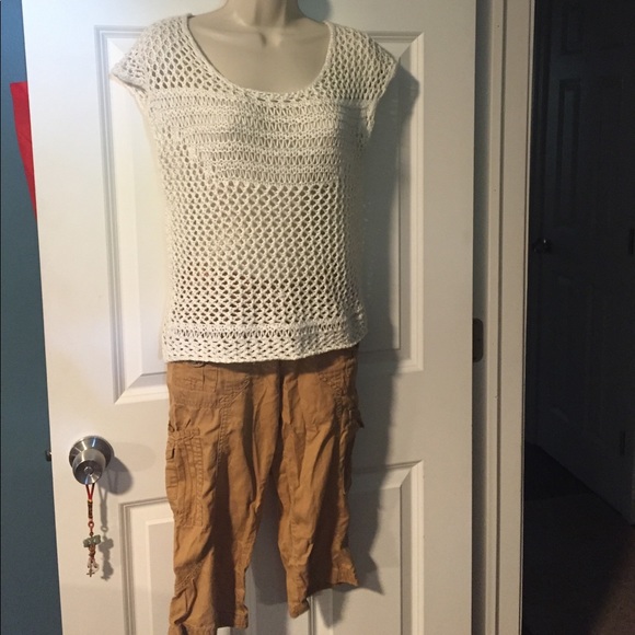 Converse white loose knit top fits SMALL - Picture 3 of 4