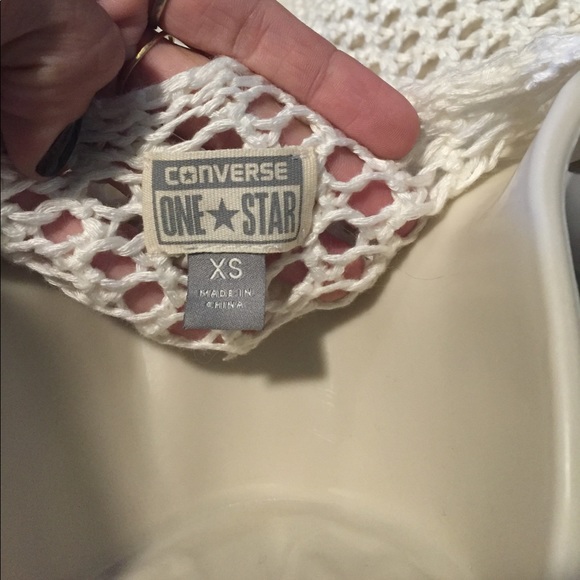 Converse white loose knit top fits SMALL - Picture 4 of 4