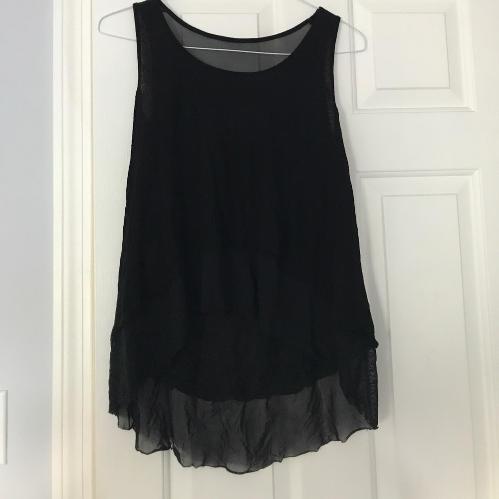 Black flowy tank top