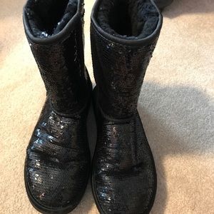 UGG black sequin boots