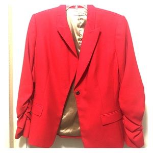 Tahari red blazer with gold liner- Size 8