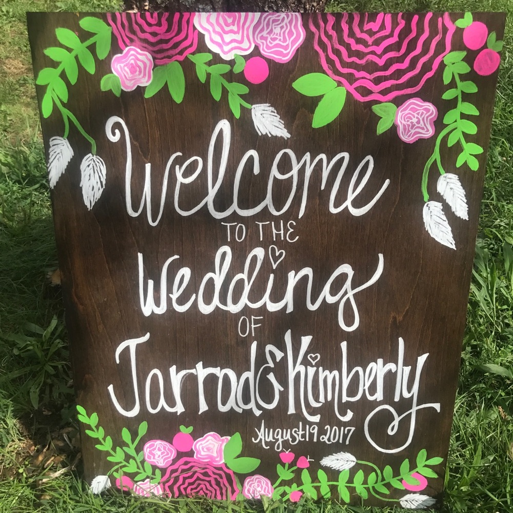 Custom wedding sign