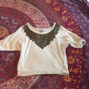 Charlotte Russe Cropped Sweater Top