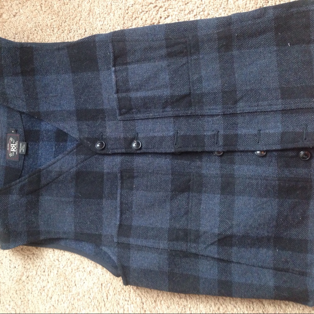 RRL Wool Vest 100% WOOL