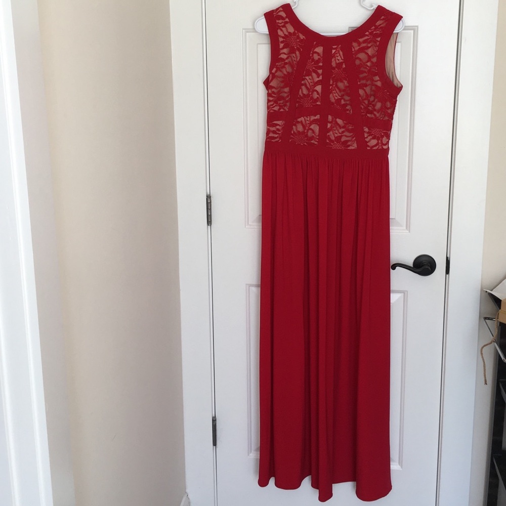 Full-length, Red formal dress