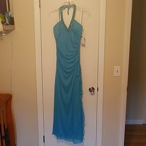 Teal formal gown