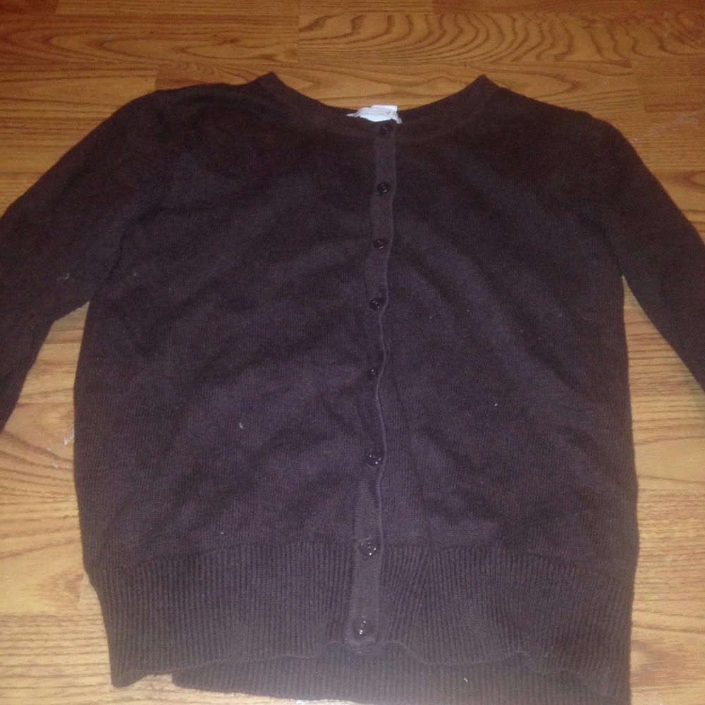brown cardigan