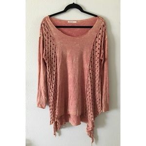 Orange lightweight top with fun cutouts