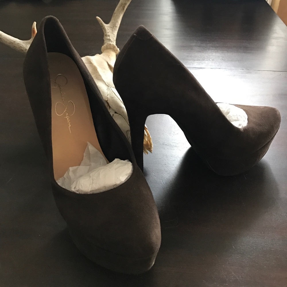Brown Suede Jessica Simpson Pumps