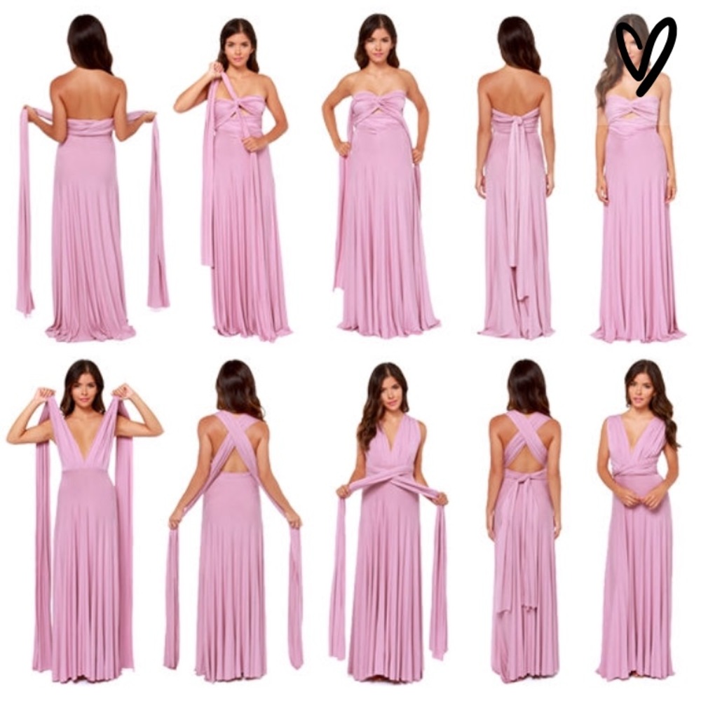 New!  Lulus Convertible "Multi-Way" Dress Mauve