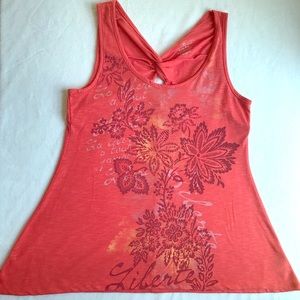 Floral Patterned Coral Tank