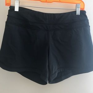 Lululemon black running shorts