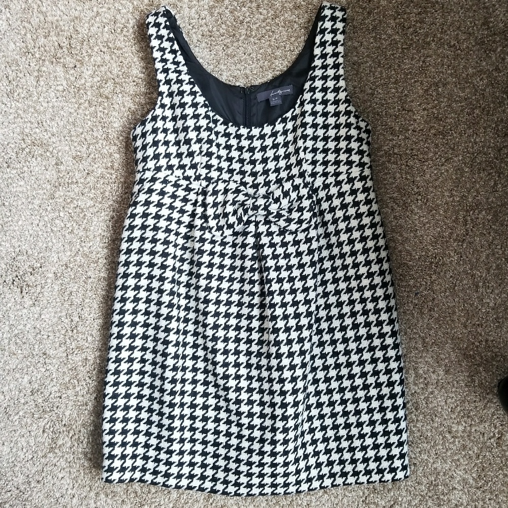 Forever 21 hounds tooth bow dress
