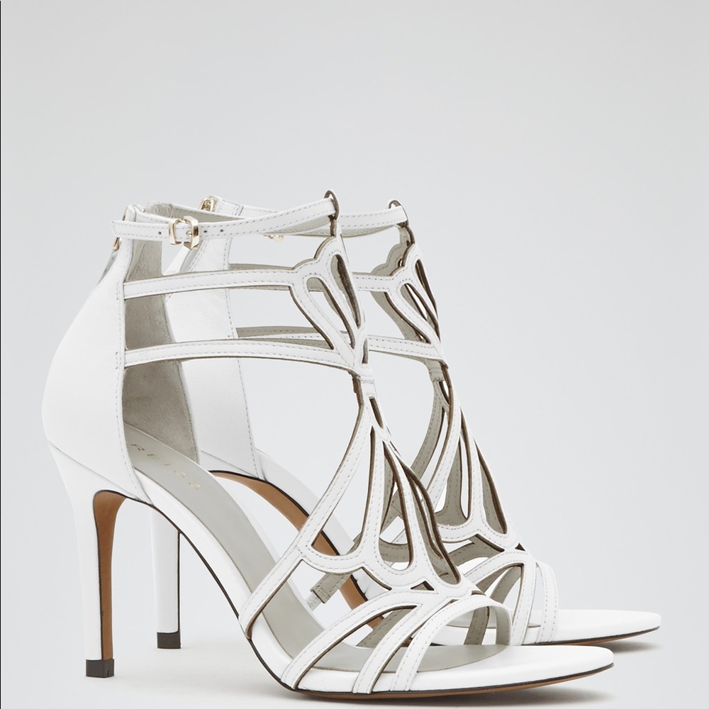 NIB Reiss Hayden heels, white, 3.5", size 10/41